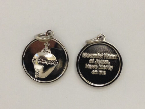 Medal: Mournful Heart of Jesus Medal with English/Spanish Insert Card