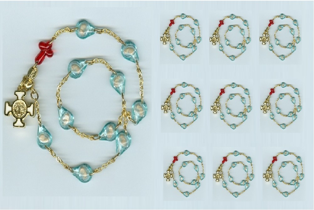 Rosary of the Unborn Double-Wrap Bracelet (Medium, SPANISH) 10 Pack
